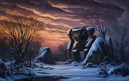 雪地 机甲套装 机器人  电脑贴纸 4K贴纸