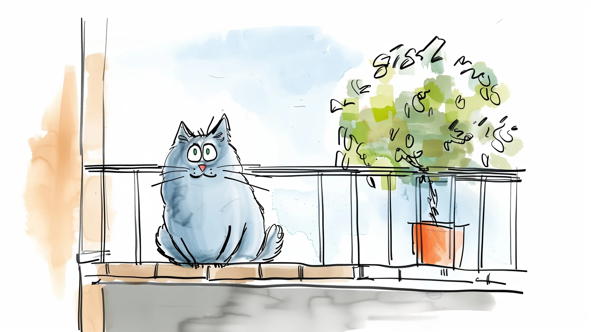 卡通 漫画艺术 猫 插图   电脑贴纸 4K贴纸