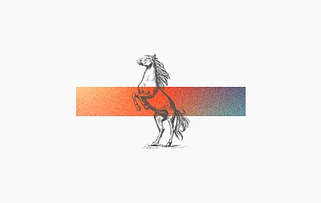抽象 简单背景 极简主义 马 动物  电脑壁纸 4K壁纸