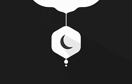 AI艺术 插图 极简主义  黑色 白色 月亮  电脑壁纸 4K壁纸