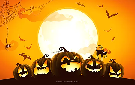 圣诞节 AI艺术 橙色 黄色 电脑壁纸 8K壁纸