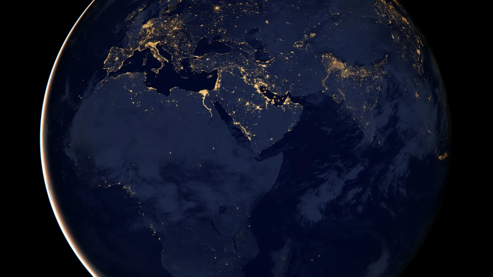 城市灯光 地球 星空 太空 宇宙 8K壁纸