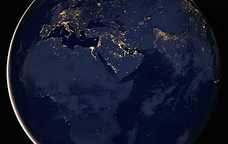 城市灯光 地球 星空 太空 宇宙 8K壁纸