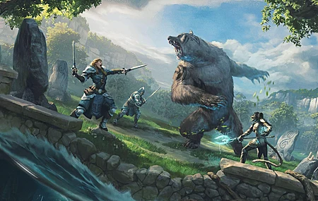 游戏CG 天空 云 盔甲 武器 动物 水 树 草 电脑壁纸 4K壁纸