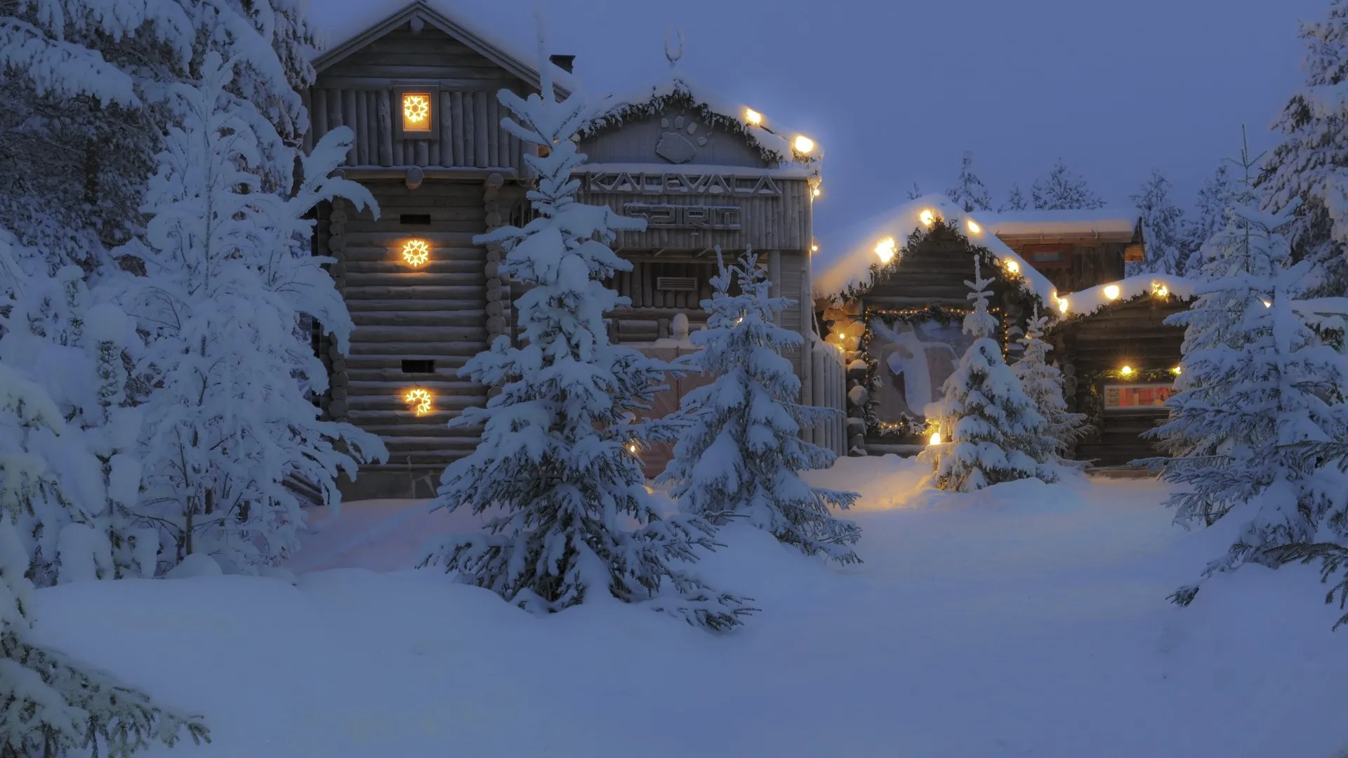 雪 森林 冬天 小屋 治愈 电脑壁纸 4K壁纸