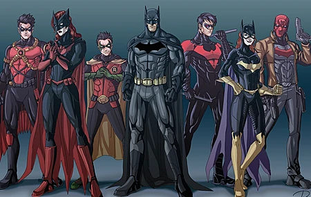 漫画 蝙蝠侠 超级英雄 AI艺术 简单背景  电脑壁纸 4K壁纸