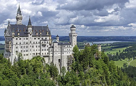 城堡 新天鹅堡 建筑 自然 风景 电脑壁纸 4K壁纸