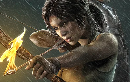 电子游戏 角色 女人 古墓丽影 游戏 雨 女孩 电脑壁纸 4K壁纸