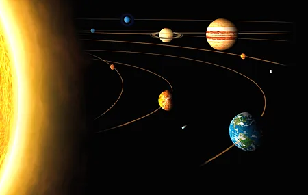 空间 太阳系 行星 太阳 宇宙 星空 电脑壁纸 4K壁纸