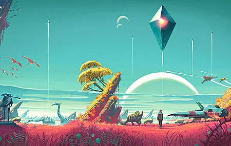 无人深空 星球 游戏CG 游戏 蓝色 宇宙 电脑壁纸 4K壁纸