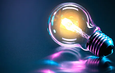 灯泡 技术 蓝色 科技风 简约 电脑壁纸 4K壁纸