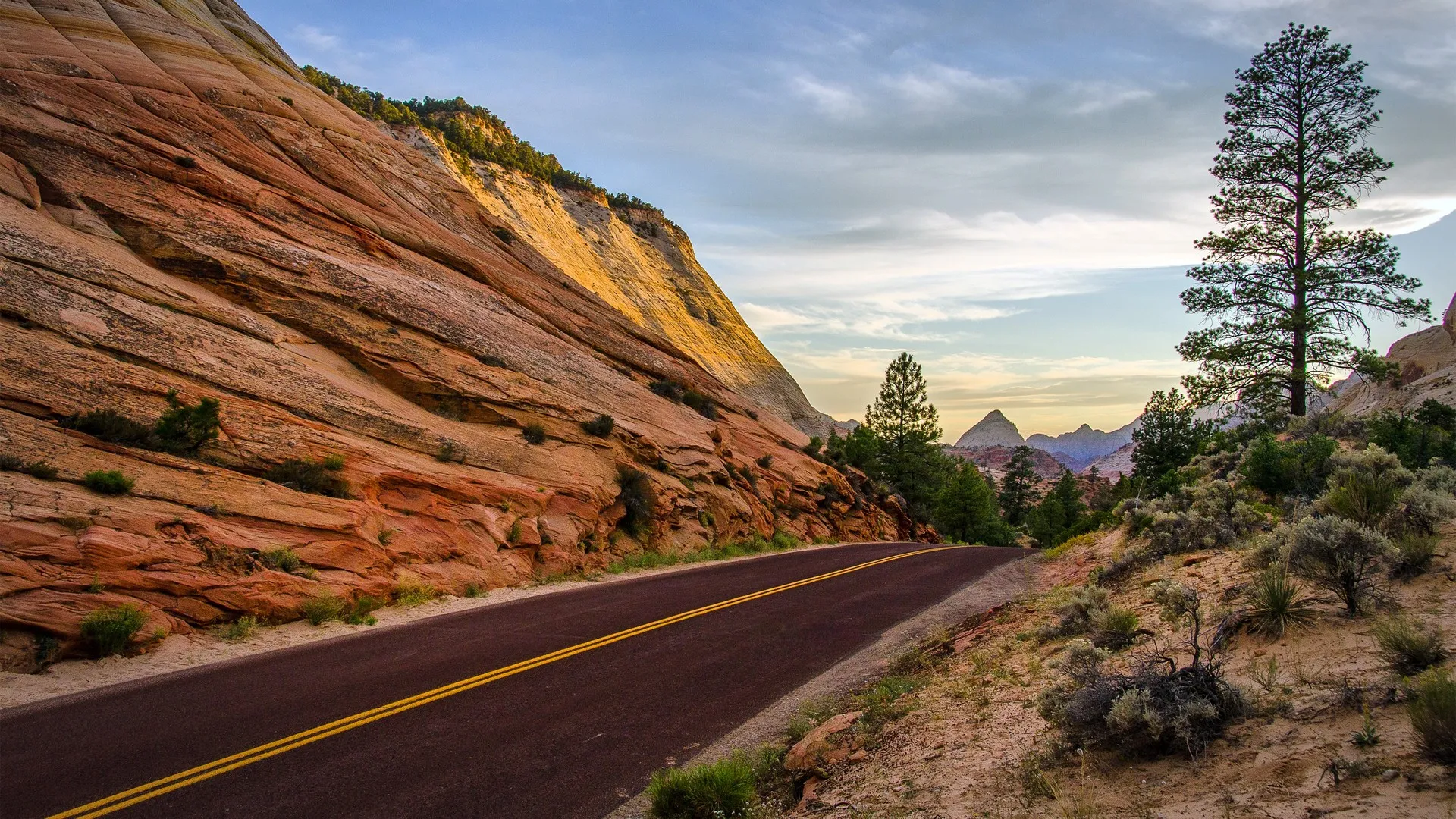 道路 风景 岩石 沥青 户外 自然  电脑壁纸 4K壁纸