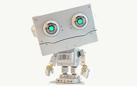 图片 AI艺术 机器人 白色 简单背景 科幻 科技 电脑壁纸 8K壁纸