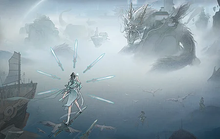 墨画风 武侠 游戏 概念设计 艺术 绘画 电脑壁纸 4K壁纸