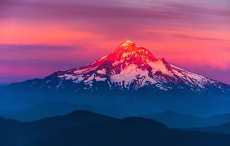 山脉 日落 风景  彩色 五颜六色 天空  电脑壁纸 4K壁纸