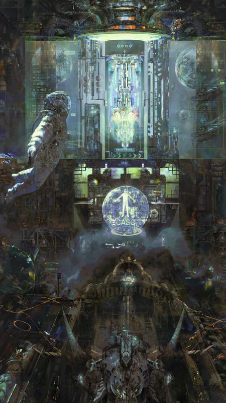 宇航员 插图 AI艺术 宇航服 未来 宇宙飞船 科幻  手机壁纸 4K壁纸