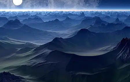 山 夜 抽象 AI艺术 自然 风景 抽象  电脑壁纸 4K壁纸