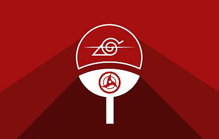  家族 火影忍者 动漫 红色 极简主义 徽标 电脑壁纸 8K壁纸