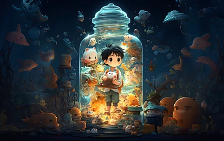 卡通 人物 设计 艺术 AI艺术 动漫 可爱 电脑壁纸 4K壁纸