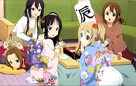 动漫 女孩  和服 食物 清新 治愈 可爱 电脑壁纸 4K壁纸