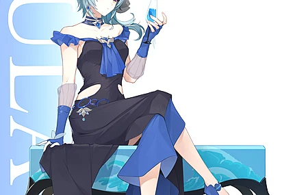 蓝色 头发 短发 动漫  女孩 御姐 手机壁纸 4K壁纸