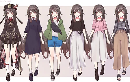 胡桃 原神 休闲 动漫 女孩 可爱 电脑壁纸 4K壁纸