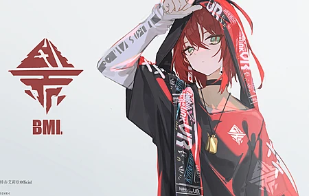 甜甜 短发 红发 动漫女孩 AI艺术 肖像 可爱 游戏 电脑壁纸 4K壁纸