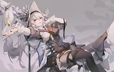 白发 动漫 女孩 绘画 插画 二次元 电脑壁纸 4K壁纸