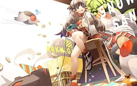 艺术 头发 动漫 女孩 AI艺术 肖像 神枪手 雪人 可爱 萝莉 电脑壁纸 4K壁纸