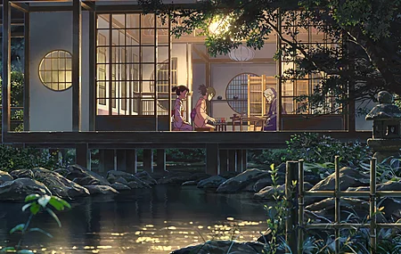 新海诚 动漫 女孩 房子 建筑 治愈 动画 电脑壁纸 4K壁纸