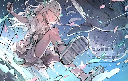 闭眼 动漫 女孩 兽耳 萝莉 电脑壁纸 4K壁纸