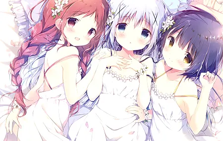 动漫 女孩 萝莉 白色 连衣裙 可爱 电脑壁纸 4K壁纸