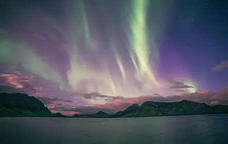 自然 山脉 极光 水  电脑壁纸 4K壁纸