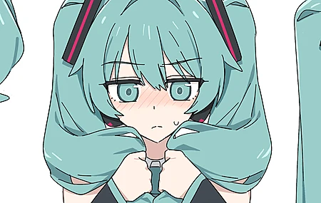 短发 长发 微笑 初音 小提琴 动漫 女孩  双尾  4K壁纸