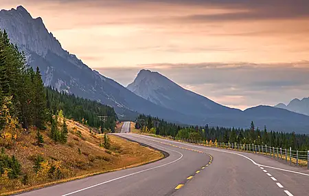 风景 森林 道路 山 云 自然 树  电脑壁纸 4K壁纸