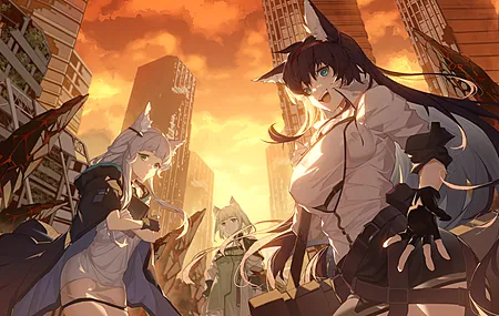 动漫 女孩 兽耳 神枪手 卡西特 神枪手 火焰  电脑壁纸 8K壁纸