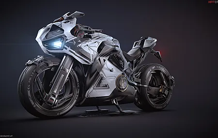  艺术 超级跑车 未来 摩托车 AI艺术 灰色  电脑壁纸 4K壁纸