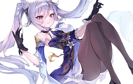 动漫 女孩 可晴 原神 游戏 服装 高跟鞋 连裤袜  电脑壁纸 4K壁纸