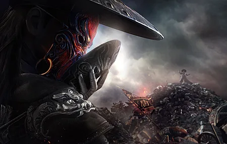 不良人 画江湖 帽子 面具 云 AI艺术 游戏 立绘 概念设计 电脑壁纸 4K壁纸