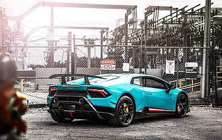 汽车 超级跑车 兰博基尼  跑车 蓝色 机械  电脑壁纸 4K壁纸