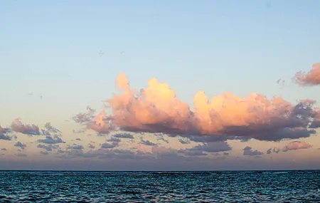 水 蓝 海 云 暮色 地平线 户外 自然  电脑壁纸 4K壁纸