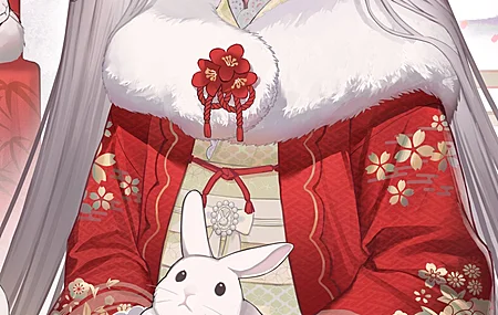 动漫 动漫女孩 双尾 兔子 动物 头发 花  手机壁纸 4K壁纸