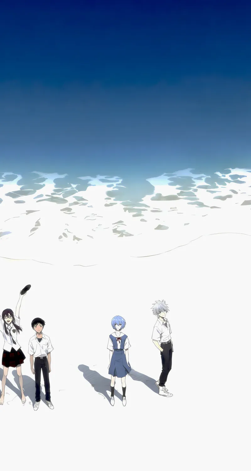 动漫 动漫女孩 海滩 绫奈丽 动漫男孩  手机壁纸 4K壁纸