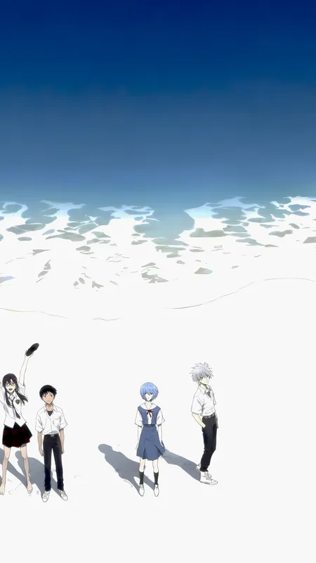 动漫 动漫女孩 海滩 绫奈丽 动漫男孩  手机壁纸 4K壁纸