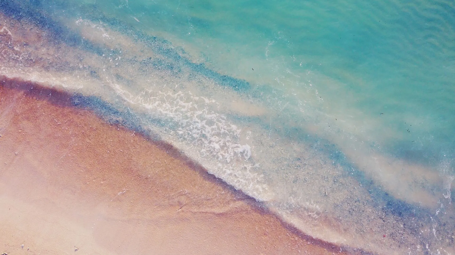 海滩 鸟瞰 俯视 海水 大海 蓝色 电脑壁纸 4K壁纸