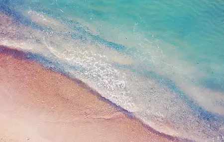 海滩 鸟瞰 俯视 海水 大海 蓝色 电脑壁纸 4K壁纸