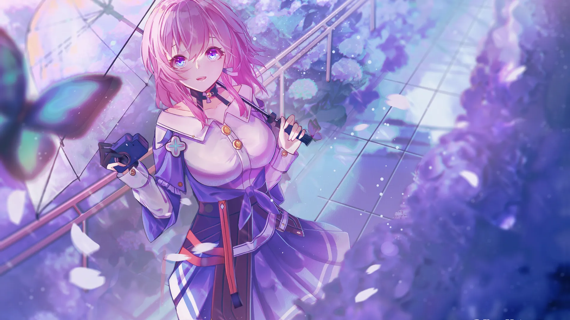 眼睛 星际 铁路 动漫 动漫女孩 手套 相机 花瓣 花 伞 树叶 蝴蝶  电脑壁纸 4K壁纸