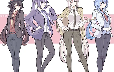 胡桃 原神 动漫女孩 科清 赣宇 宁光  电脑壁纸 4K壁纸