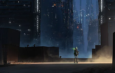 小行星 艺术家 动漫 赛博朋克 夜晚 摩天大楼 科幻 游戏 未来 电脑壁纸 4K壁纸