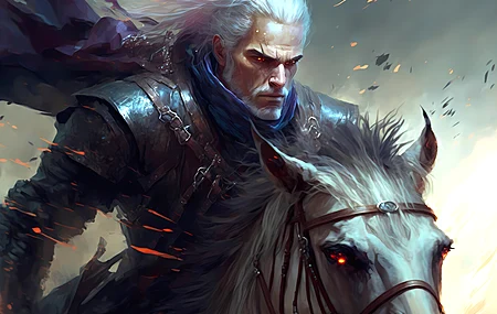 游戏 角色 游戏CG 人 巫师 艺术 奇幻艺术 马  电脑壁纸 4K壁纸